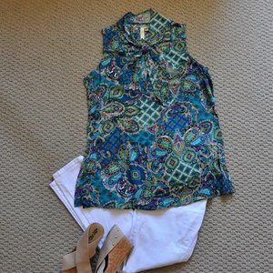 Jewel-toned Sleeveless Top | Size S